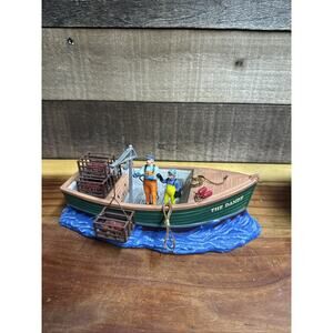 Lemax Village Lobster Fishing Boat ~ Carole Towne Collection In Box